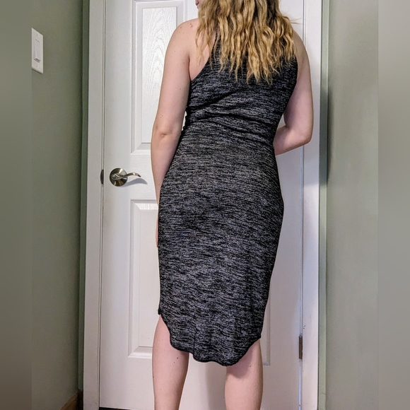Aritzia Wilfred Free Chrissy Midi Bodycon Dress in Heather Black & Grey - Picture 5 of 5